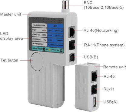 COMPROBADOR TESTER DE REDES Y CABLES LAN - Imagen 4