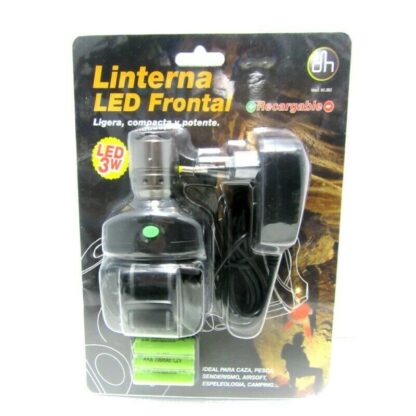 Linterna frontal Led recargable con zoom 3W - Imagen 3