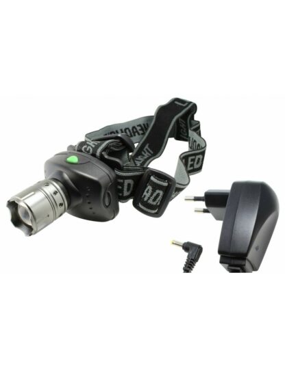 Linterna frontal Led recargable con zoom 3W