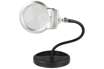 Lupa Sobremesa Flexo, Luz 2x LED, Lentes 90/22mm x2.5/x5 - Imagen 3