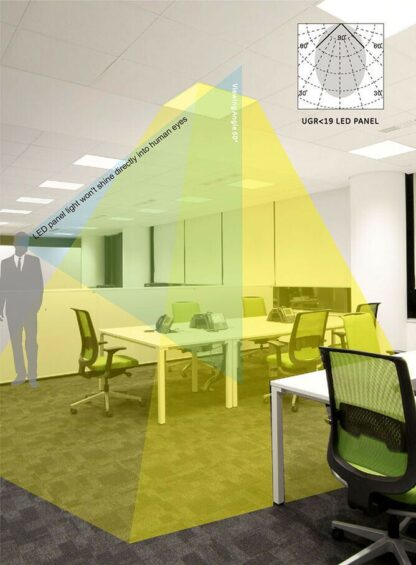 Panel LED empotrar homologado UGR<19, luz blanca, 42W, 595x595x8mm - Imagen 4