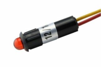 Piloto Led 12Vdc Ø5mm Rojo Alta Luminosidad, Cables 15cm