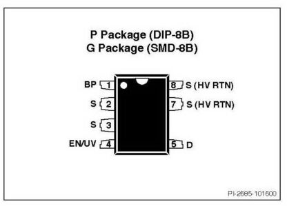 TNY264PN TNY264 TNY264P C.I.DIP-8B (7 patillas) - Imagen 3