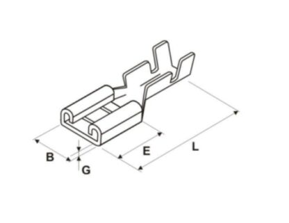 Terminales Faston 6,3mm hembra (100 unidades) - Imagen 3