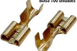 Terminales Faston 6,3mm hembra (100 unidades)