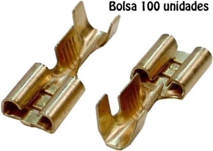 Terminales Faston 6,3mm hembra (100 unidades)