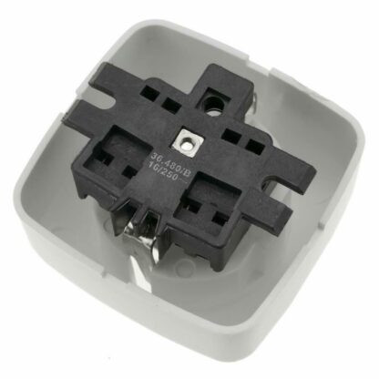 Base Schuko Superficie Blanca 80×80×40mm 16A/250V - Imagen 3