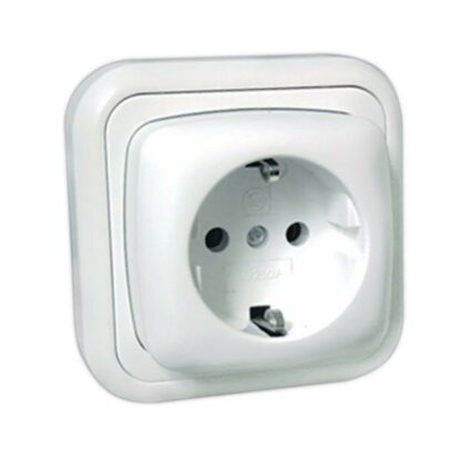 Base Schuko Superficie Blanca 80×80×40mm 16A/250V - Imagen 5