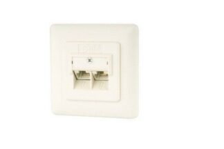 Base teléfono DOBLE CAT.5e de Superficie RJ-45, 8p/8c