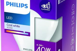 Bombilla Philips E14 LED 840, 4000K 4,3W 470Lm 360º A++