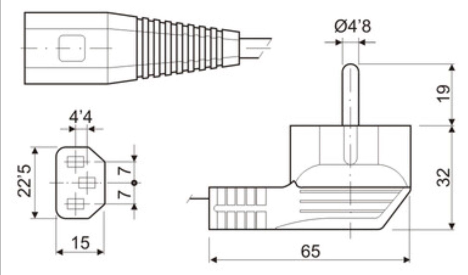 Cable Alimentación H05VV-F 3m Schuko CEE7/7 a IEC320-C13 - Imagen 3