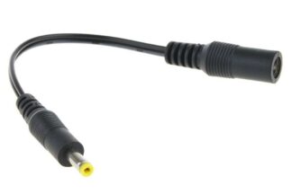 Cable Adaptador DC Macho 4x1,7mm a 5,5x2,1mm Hembra, 15cm