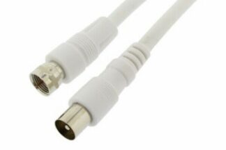 Cable coaxial RG59 F macho a TV macho de 1.5m