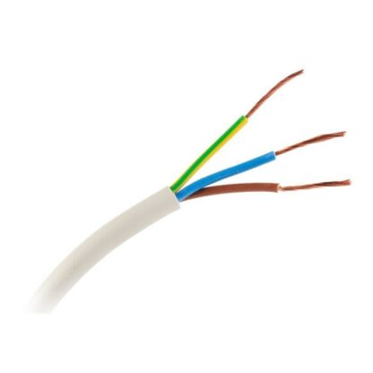 Cable manguera eléctrica 3x1,00mm² Blanca H05VV-F (6 metros)