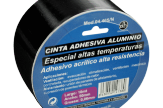 Cinta Aislante Aluminio Negra (Alta Temperatura) 50mm x 10m