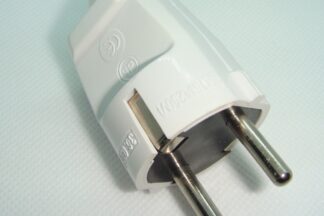Clavija de enchufe macho Schuko blanco 16A/250V