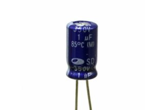 Condensador electrolítico 1uF 350V (10 Unidades)