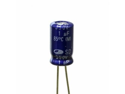 Condensador electrolítico 1uF 350V (10 Unidades)
