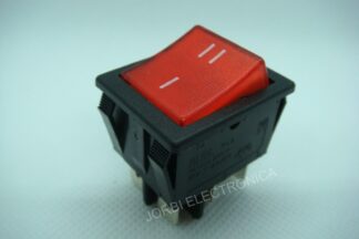 Conmutador ON-ON Bipolar 32x25mm Luz Roja 16A/250V 125ºC