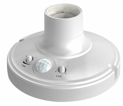 Base portalámparas E27 con detector de movimiento IR