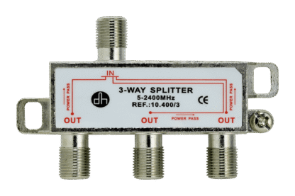 Distribuidor (Splitter) 1 Entrada 3 Salidas Conectores F, Paso DC
