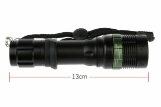 Linterna LED de aluminio Zoom rotativo de precisión, 400lm, alcance 400m