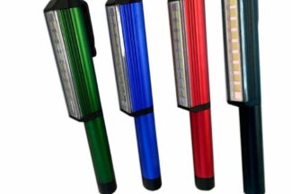 Linterna LEDs tipo lápiz con imán y clip