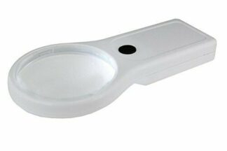 Lupa 4 Aumentos / 12 Dioptrias Luz Led Lente de Cristal Ø62mm