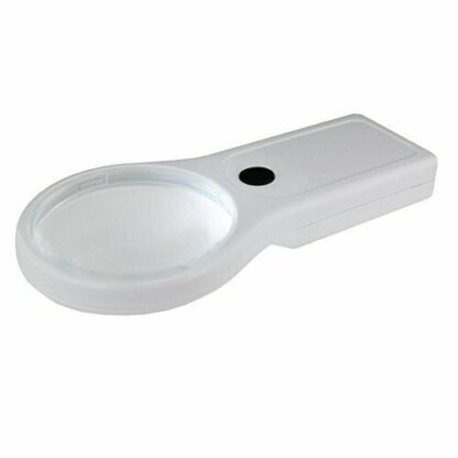 Lupa 4 Aumentos / 12 Dioptrias Luz Led Lente de Cristal Ø62mm