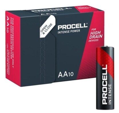 Pilas AA LR6 – Duracell Procell Intense Power (Pack 10 unidades caja)
