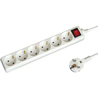 Base múltiple de 6 tomas con interruptor luminoso, cable 1,5m - Imagen 2