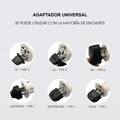 Adaptador enchufe Universal hembra a Schuko macho 'Europa' - Imagen 3