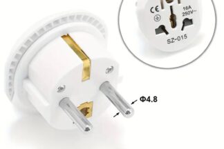 Adaptador enchufe Universal hembra a Schuko macho 'Europa'