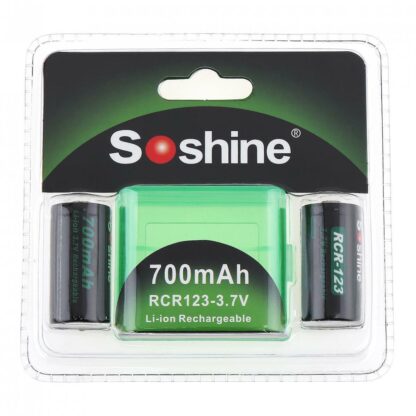 Batería Recargable 16340 RCR123 SOSHINE (2 unidades)