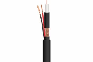 Cable coaxial 75 ohm RG-59  con alimentación (DC Power), carrete 100 metros