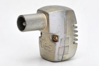 Conector Antena TV Macho acodado profesional