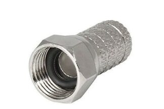 Conector F Macho a Torsión Ø7mm con junta tórica de goma
