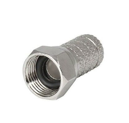 Conector F Macho a Torsión Ø7mm con junta tórica de goma
