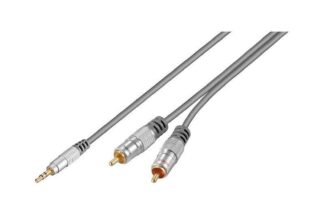 Conexión Cable HI-FI Estéreo Jack 3,5mm - 2 x RCA 10m Home Theater