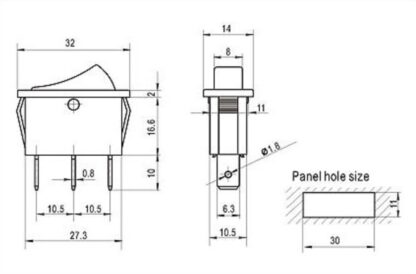 Interruptor Luminoso Verde SPST 16A/250V 125ºC ENEC14 - Imagen 3