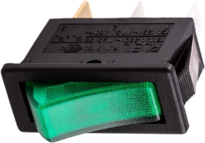 Interruptor Luminoso Verde SPST 16A/250V 125ºC ENEC14