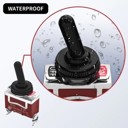 Interruptor Unipolar Palanca OFF-ON SPST 15A/250VAC 30A/12VDC - Imagen 3