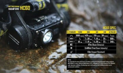 LINTERNA FRONTAL PROFESIONAL LED (1) CREE XM-L2 U2 HC50 760lm NITECORE - Imagen 7