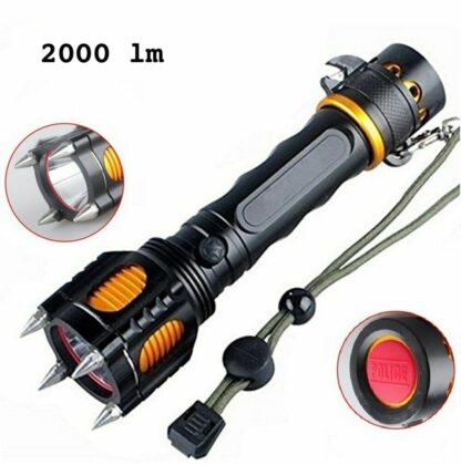 Linterna LED potente de seguridad para coche, rompe cristales y corta cinturón - Imagen 3