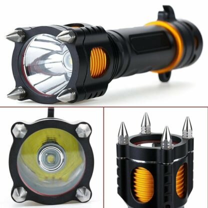 Linterna LED potente de seguridad para coche, rompe cristales y corta cinturón - Imagen 4