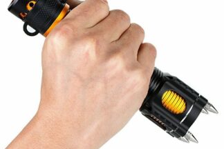 Linterna LED potente de seguridad para coche, rompe cristales y corta cinturón