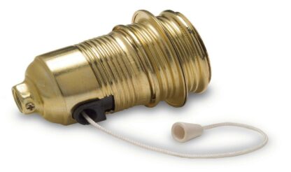 Portalámparas E27 dorado interruptor tirador 4A/250V - Imagen 3