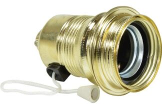 Portalámparas E27 dorado interruptor tirador 4A/250V