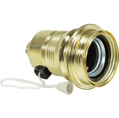 Portalámparas E27 dorado interruptor tirador 4A/250V