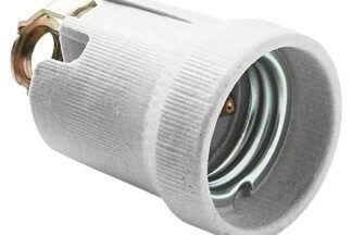 Portalámparas Cerámico E27 con Soporte M10, 4A/250V